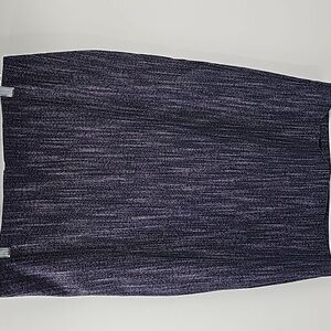 Express Blue Denim-look Bodycon Lined Pencil Skirt w Back Zipper & Slit